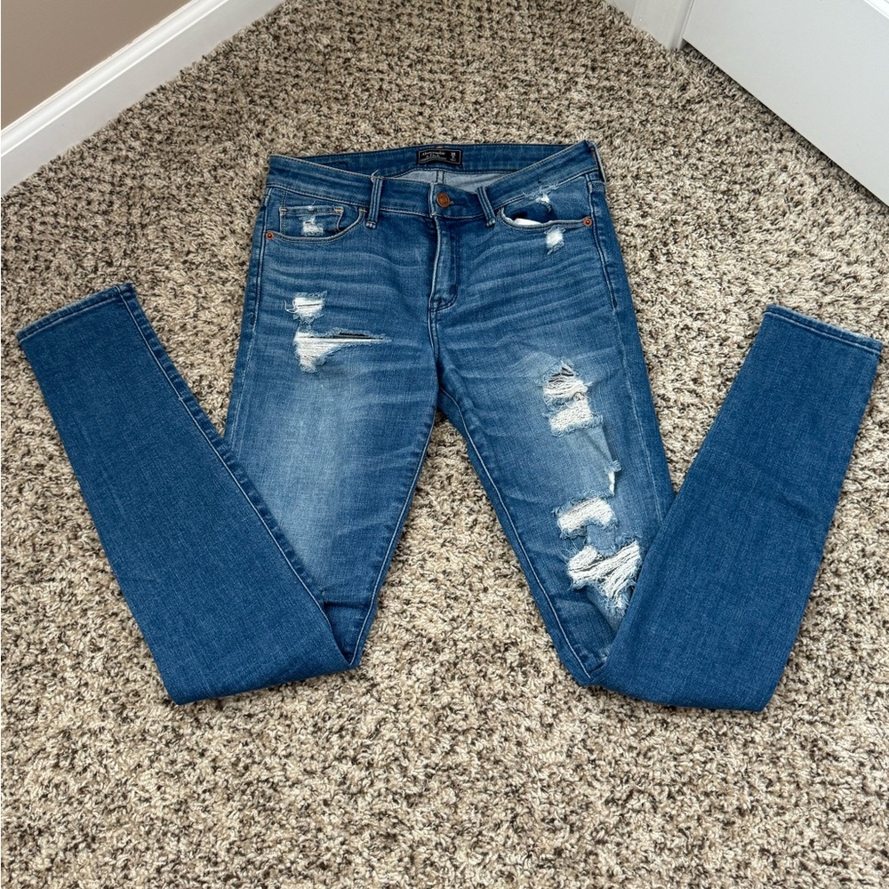 Abercrombie & Fitch Harper super skinny ripped jeans
